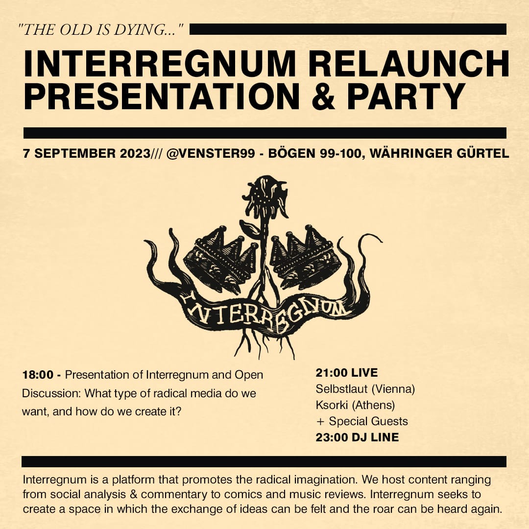 By supporting Interregnum, you are supporting a much larger project