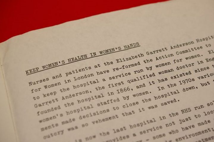 Typewritten newsletter of the radical nurses group: KEEP WOMEN'S HEALTH IN WOMEN'S HANDS